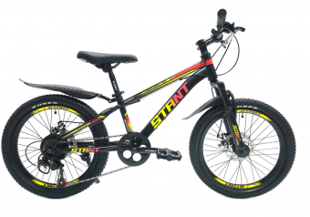 Велосипед скоростной (M) 20" STANT MD2000 11", 7 скоростей, сталь черный/желтый
