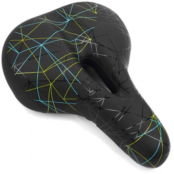 Седло комфортное с фонариком, 270*200мм, дизайн Lines, Vinca Sport	