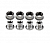 Бонка алюминиевая ZEON GTN45 M8*0.75*10.5/M8*0.75*8.5 болт + гайка для крепления передних звёзд к си