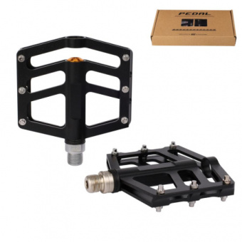 Педаль EXPERT HONGDING HD-568, 9/16 резьба, CNC корпус, 3 пром. подшипника, 90х101мм, с рефлектором,