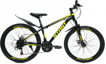 Велосипед скоростной (М) 26" STANT MD6000 15", 21 ск, сталь черный желтый
