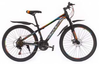 Велосипед Pulse 26"  Пульс Лайт  MD 4200 (26" 21 ск., сталь) черный/оранжевый/синий 