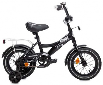Велосипед детский с доп колесами  MaxxPro ONIX 18" (N18-2 черно-белый)