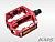 Педаль алюминиевая "МТВ" красный ( с катафотом, резьба 9/16", с шариковыми подшипником