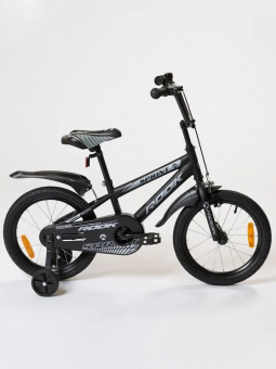 Велосипед детский с доп колесами  Rook Sprint 14" черный