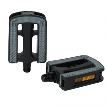 Педаль MTB HONGDING HD-823, 9/16 резьба, PP корпус, сталь. подшипник, 108х73мм, с рефлектором, антис