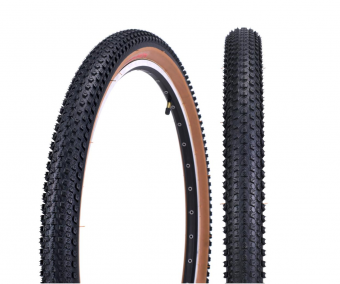 Покрышка для велосипеда COMIRON 27,5x2,35 Racer II C-1631 MTB 60TPI BROWN SKIN-WALL