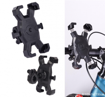 Держатель велосипедный для телефона KRAFTBIKE. Пластиковый. Цвет Черный. 130гр