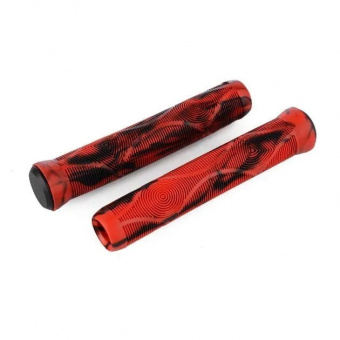 Грипсы для велосипеда Trix, для BMX, резиновые, 166мм, противоскользящие,  черный-красный