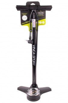 Насос напольный, Мax 110psi (8 бар), Манометр,авто/вело ниппель, алюм. корпус, игла для мяча