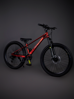 Велосипед скоростной (M) горный (M) TT228 Timetry 24" 7s рама 12 магний 13,5 кг Красный 