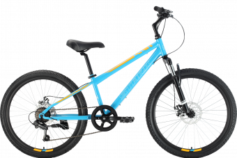 Велосипед Stark Respect 24.1 D Steel 12 "2023" голубой/желтый/белый	