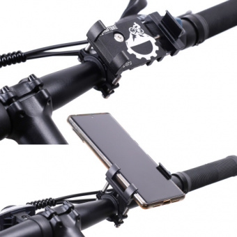 Держатель велосипедный для телефона KRAFTBIKE. 55-100мм. Алюминиевый. Цвет черный. 116гр /BG-072