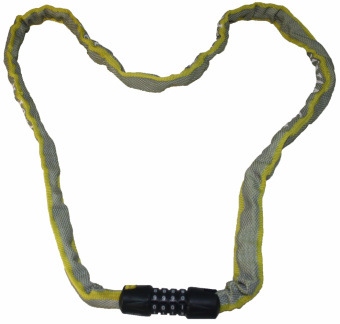 Замок велосипедный кодов.- цепь 3,5*1000мм, со светоотр оплеткой VS 760 Night Vision Vinca Sport