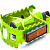 Педали алюминиевые, платформа 95*65мм, ось  9/16", lime, инд. уп. Vinca Sport VP 04A lime