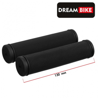 Грипсы для велосипеда 130 мм, Dream Bike, посадочный диаметр 22,2 мм, цвет чёрный