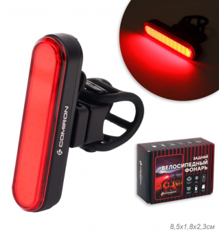 Фонарь задний COMIRON "CURTAIN" корпус: алюминий, , 380mAh,  Type-C, вес 42гр