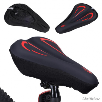 Чехол на велосипедное седло 28х18х3 см. COMIRON SALZACH. Материал: Silicone-Sponge-PU leather. С зат