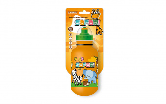 Фляга TRIX Safari детская, 500 мл, защитная крышка, LDPE, оранжевая 