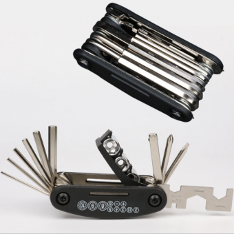 Мультитул складной BLACK TOOLS CT24 15в1 легированная сталь; HEX M2/2.5/3/4/5/6/8; головки 8/9/10мм 