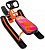 Снегокат «Тимка спорт 1» ТС1/CL2 принт сиденья: Nika kids colors (оранжевый каркас)